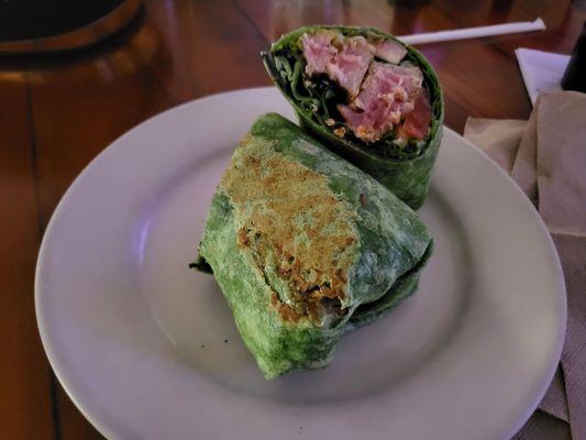 Grilled ahi tuna wrap.