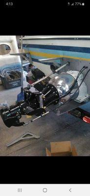 Custom Berkeley JG race jet pump with ride plate.