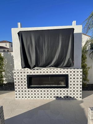 ENHANCE your backyard with style! Check out this Media Wall we finished up in Chandler, AZ