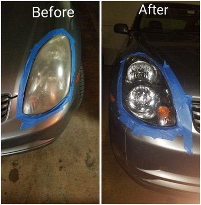 Drive with foggy headlights can be dangerous risk. Let us shine them up!