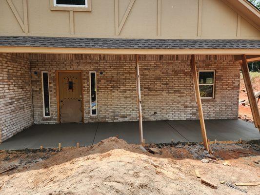 Hand finished front porch