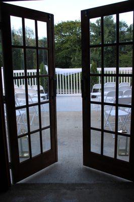 Pond side French Door Entrance/Exit.