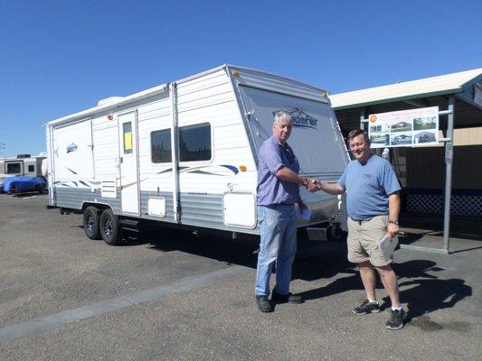 Travel trailers for sale in Lodi, CA on Kettleman Ln just north of Stockton, CA.