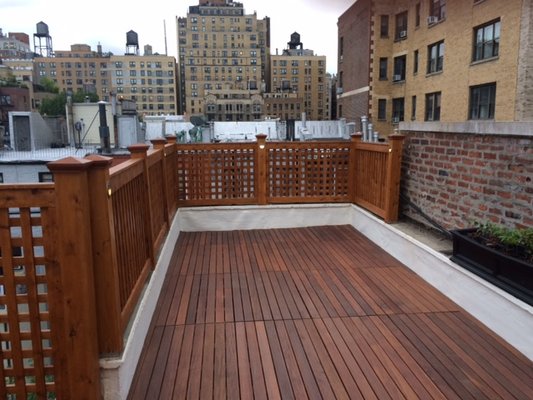 Custom 2" Lattice on NYC Rooftop