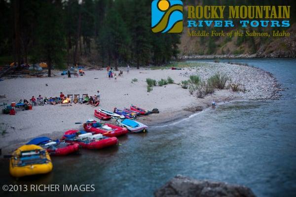 Beautiful scene after a long day on the Middle Fork of the Salmon River.