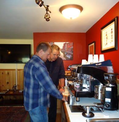 Barista Classes, learning to pour the perfect shot!