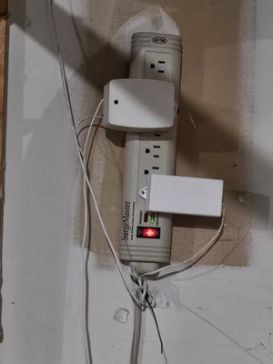 The top charging adapter is connected to my garage doorbell. It is not working! The second photo is of my house.