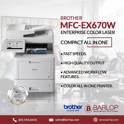 Brother mfc-ex670 color laser printer compact all in one ! Workflow features