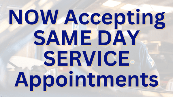 Mint Quality Auto Repair is now accepting same day service appointments.