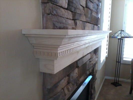 Fireplace mantels.