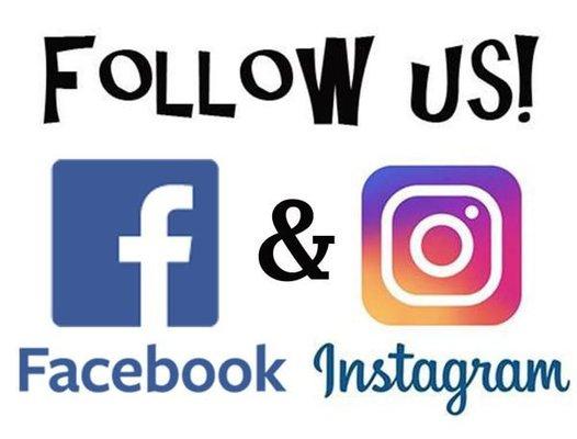 You can now follow us on Facebook and Instagram