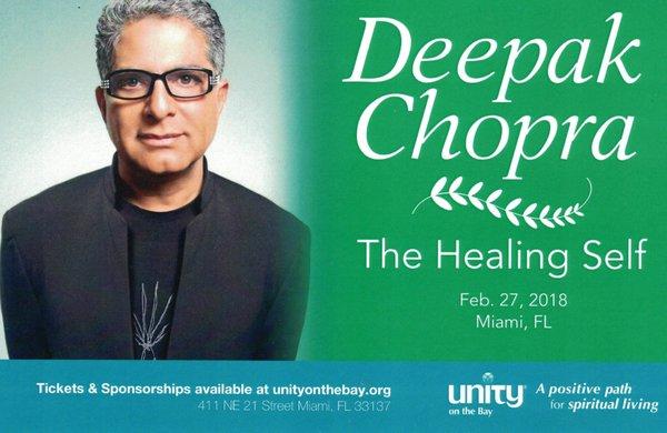 Deepak Chopra at Unity on the Bay theater 1