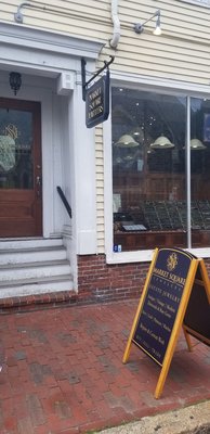 A few steps up into this charming shop. We were lucky enough to find parking right out front!  Paid parking (quarters/parking app)