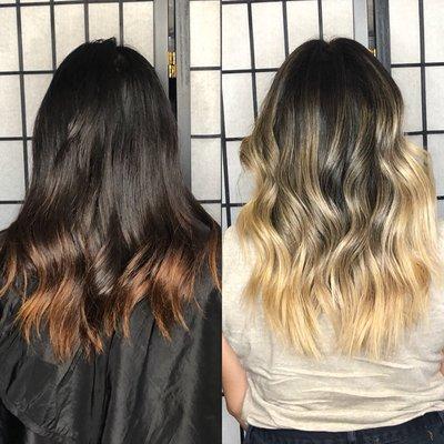 Faux balayage