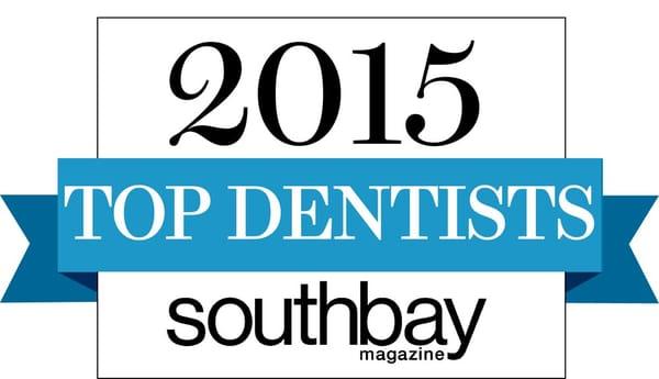 2015 Top Dentists Southbay Magazine. Christina (Stahlheber) Hutchinson DDS.