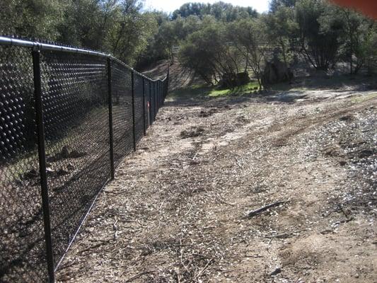 Chain link installed by Ranch Fence, Inc.