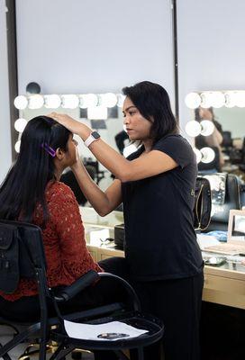 Makeup class hands on training