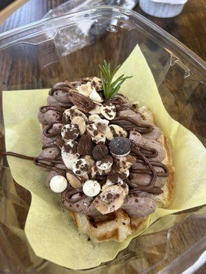 Nutella and chocolate croffle