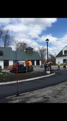 Paving a parking lot in Bedford,New Hampshire