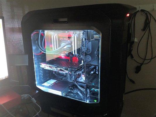 Better view of my custom ultimate build that I did on my own. Had the gentleman at Jbodtech Computer Services install the Corsair Hue+ RGB