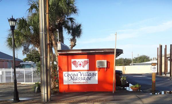 Florida Avenue street side of Cocoa Village Massage building.