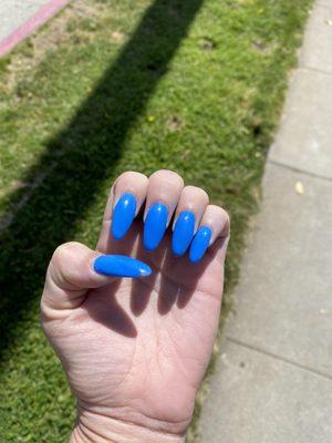 Blue Dip Manicure