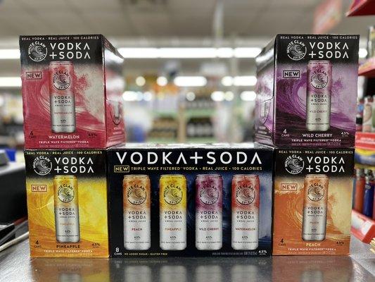 New White Claw Vodka + Soda (Available in 4 Pack and 8 Pack)