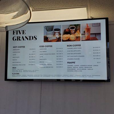 Menu board