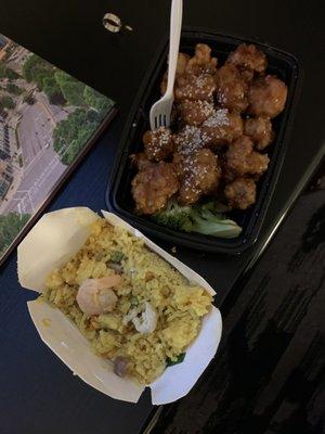 Sesame Chicken and House Fried Rice - so good!