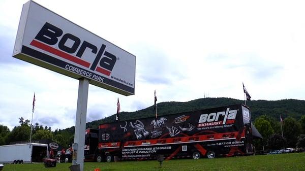 Borla sign at event