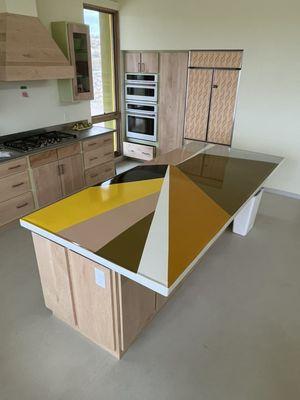 Commissioned to create this custom kitchen island top.