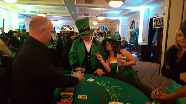 St. Patrick's Day theme Casino Party for a Company Anniversary