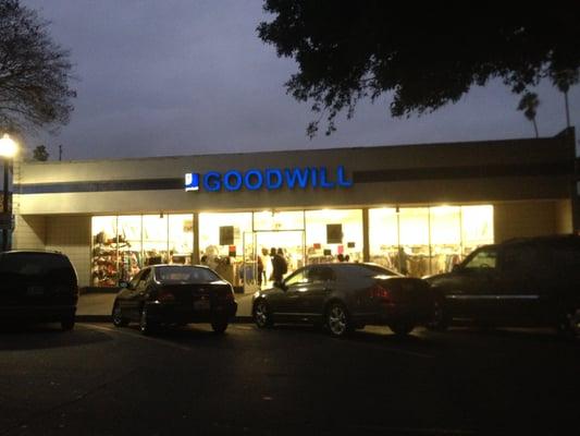 Storefront at night