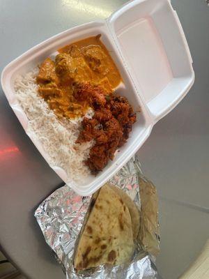 Chicken tikka masala , chicken 39 , Naan bread