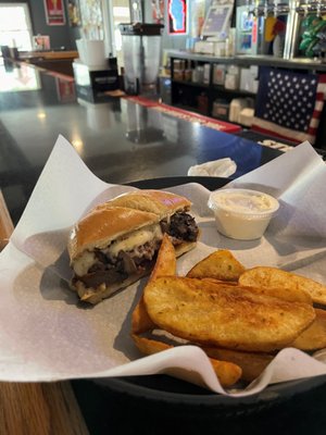 Real McCoy Mushroom Swiss Burger. Yum!!!