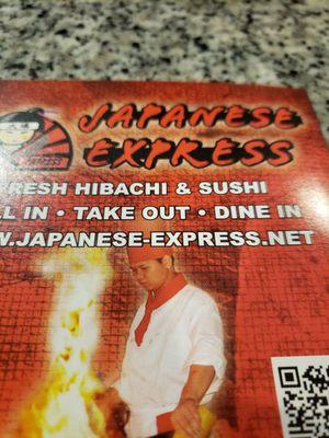 Japanese Expess Menu