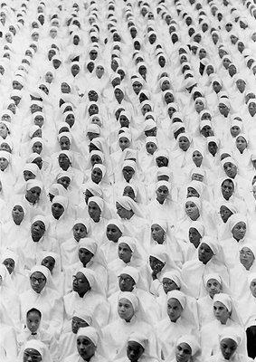 Women of Nation of Islam in traditional Sunday Uniform