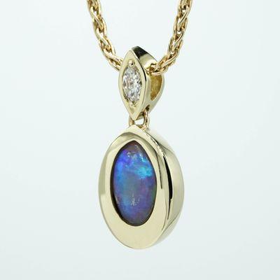 custom made opal pendent