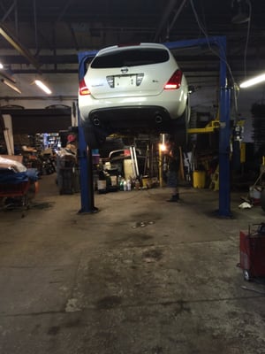 Our Vehicle Lift Here At Auto Spot II Auto Parts Where We Also Fix Our Customers Vehicles!!!