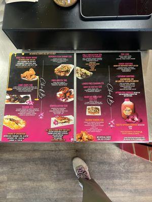 New menu as of March 2024