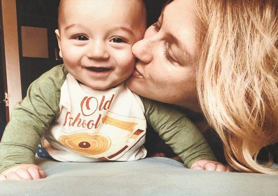 My daughter and my grandson. This poster is 24X36 and very sturdy.