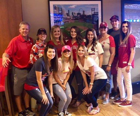 Cardinals Game with Kemlage Family Dentistry Staff