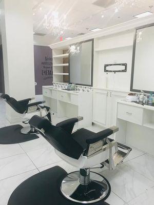 Inside the salon.