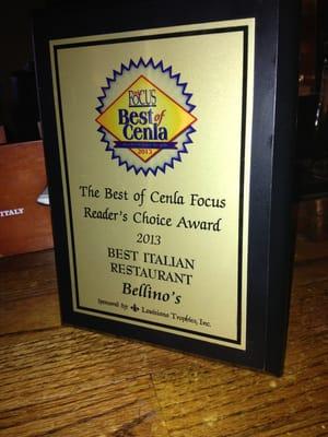 2013 Reader's Choice Award Best of Cenla, thanks to everyone!