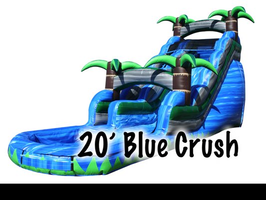 20' blue crush waterslide with pool