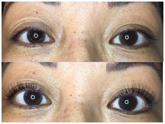 See what your lashes can look like with a Lash Lift & Tint. Lasts 8+ weeks with zero maintenance!!