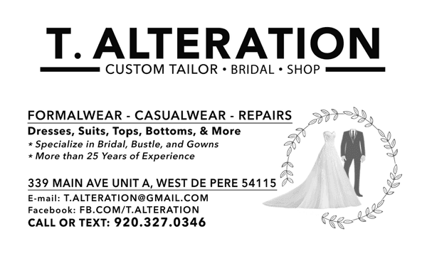 T. ALTERATION Business Card 03/11/2018