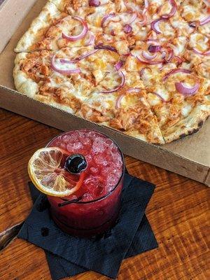 BBQ chicken pizza