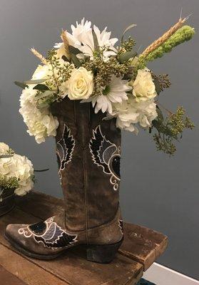 One of the great things about being a Florists in Nashville is the conference work! Everybody  loves cowboy boots