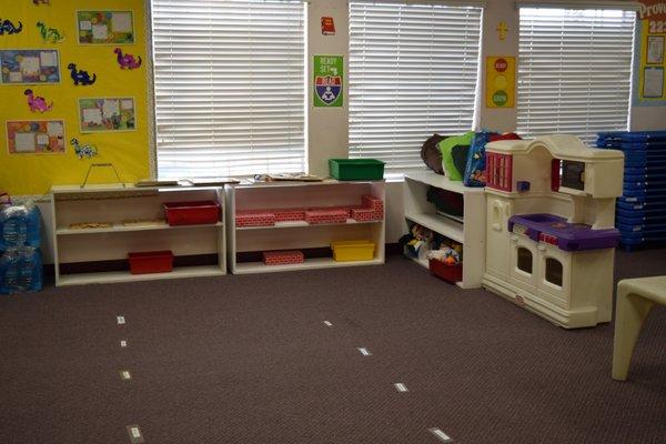 Clean centers for children to learn and play. (Toddler and Three years old)